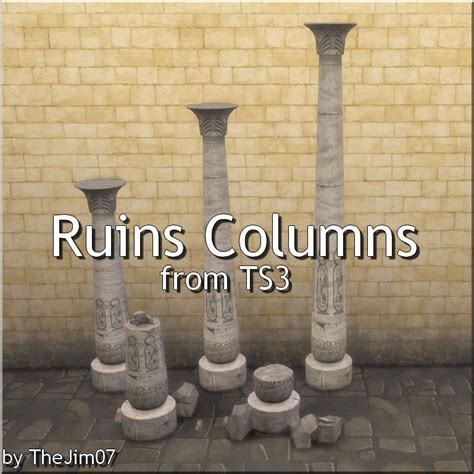 Mod The Sims Ruin Columns From Ts3 To Ts4 Sims Column Ruins