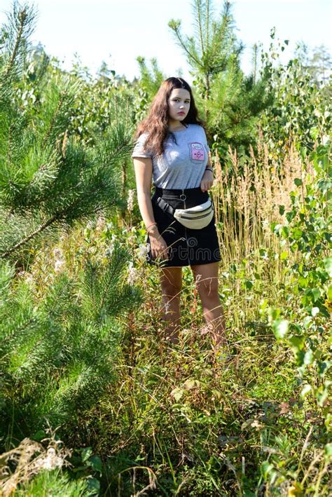 Russian Brunette Teenager Girl On The Nature Stock Image Image Of Background Beauty 163259839