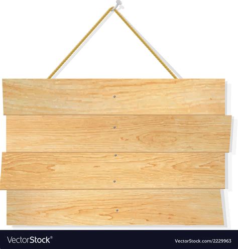 Wooden Board Royalty Free Vector Image Vectorstock