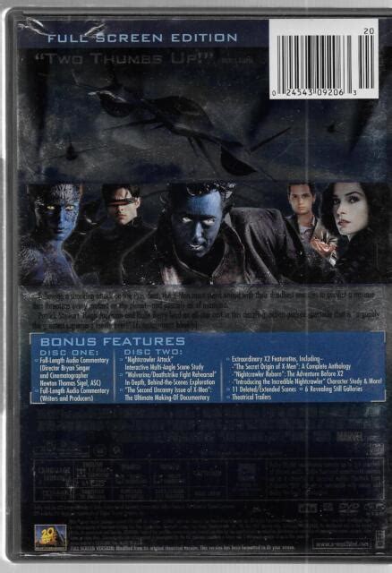 X2 X Men United Full Screen Edition Dvd For Sale Online Ebay