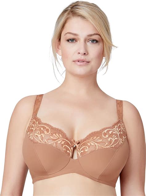 Bramour By Glamorise Womens Full Figure Plus Size Luxury Underwire Low