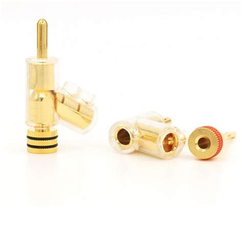 Pcs Viborg Gold Plated Audio Banana Speaker Plug Connector Dgree