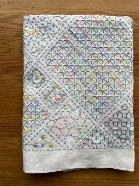 Sashiko Dish Towel Kit Yosemoyo Shikaku Hobbyrahobbyre Sahiko Cloth