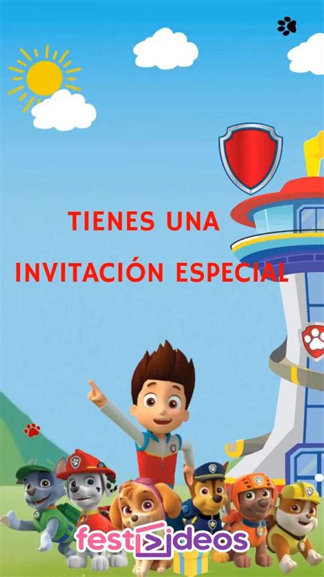 Invitaciones De Paw Patrol Gratis Para Editar Imprimir O Enviar Por