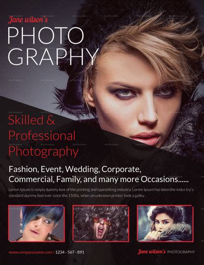 Beautiful Creative Photography Flyer Design Template In Psd Word