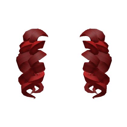 Curly Pigtails Extension In Red S Code Price RblxTrade