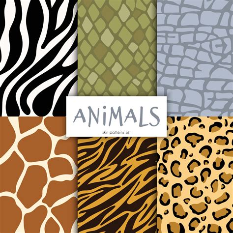 animals print pattern set 2174043 Vector Art at Vecteezy