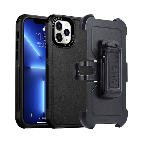 ELEHOLD Rugged Case For IPhone 15 Pro Max Case With Belt Clip Heavy