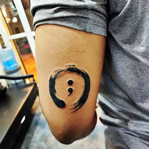 Semicolon tattoo designs for guys photos