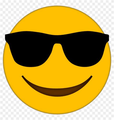 Sunglasses Emoji Clipart Smiley Face - Cool Emoji Transparent Background, HD Png Download ...