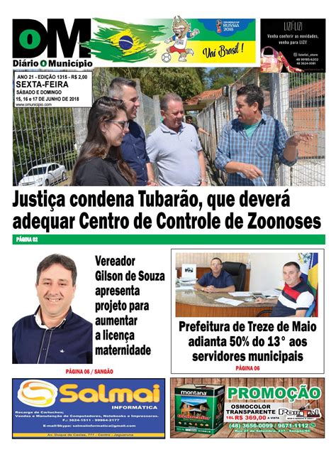Ed 1315 sex 15 06 2018 by Diário O Município Issuu