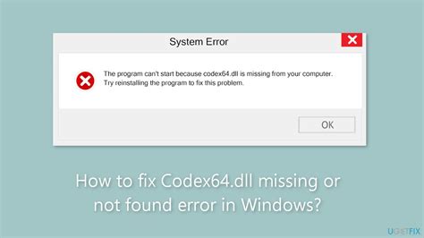 How To Fix Codex64 Dll Missing Or Not Found Error In Windows