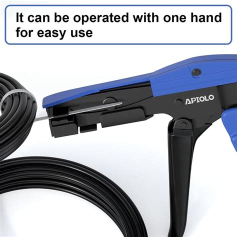 Apiolo Cable Tie Gun Ergonomic Hand Operated Fastening Zip Tie Gun