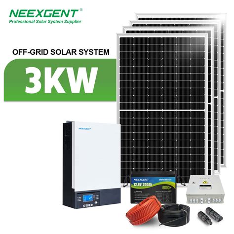 Neexgent Off Grid Solar Power System 3kw 5kw Home Solar Panel Kit Solar