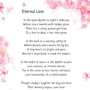 A4 Digital Download Baby Loss Poem: Comforting Words for Grieving ...