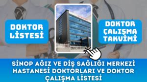 Sinop A Z Ve Di Sa L Merkezi Hastanesi Doktorlar Ve Doktor