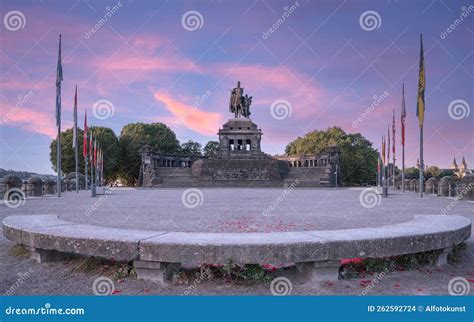 German Corner Koblenz Germany Editorial Stock Image Image Of Europe