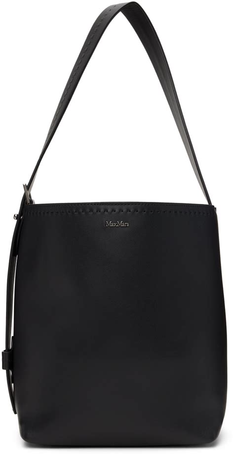 Black Small Leather Archetipo Tote By Max Mara On Sale