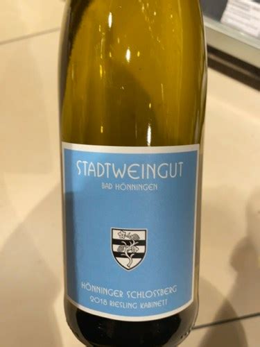 Stadtweingut Bad H Nningen H Nninger Schlossberg Riesling Kabinett