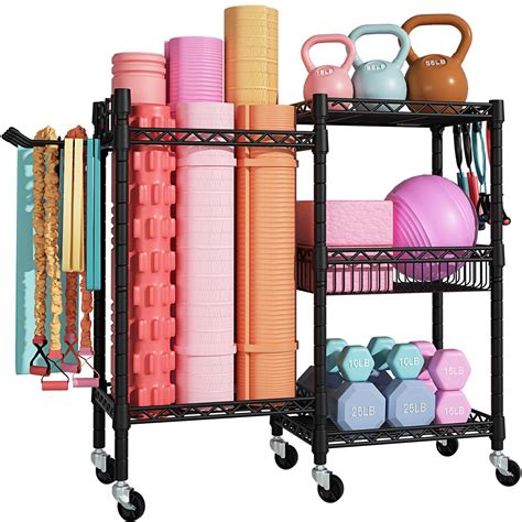 Futassi Home Gym Storage Yoga Mat Storage And Organizer Rack Portable