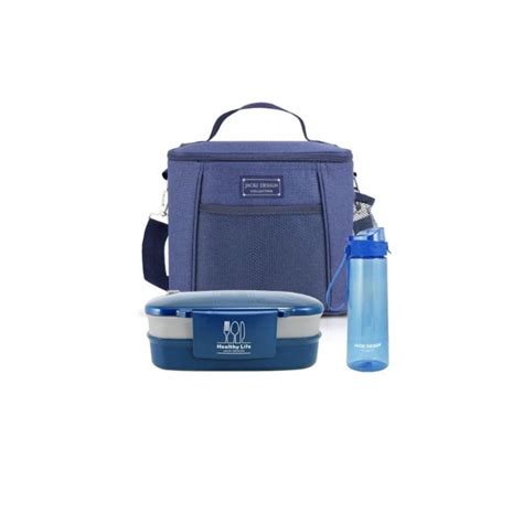 Kit Bolsa T Rmica Pote Marmita Garrafa Squeeze Azul Submarino