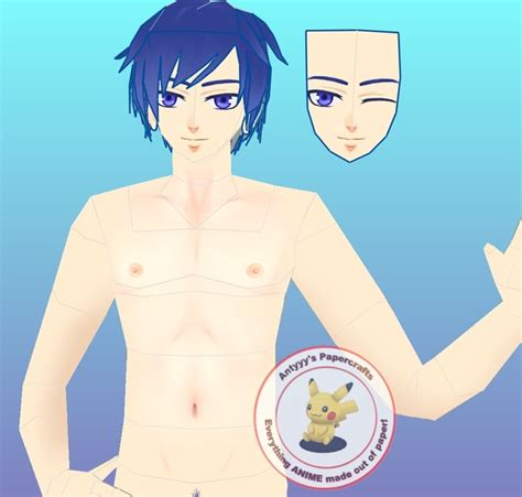 Naked Sexy Kaito Papercraft Antyyyspapercrafts