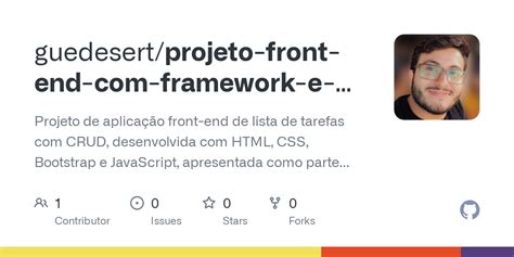 GitHub Guedesert Projeto Front End Framework E Crud Projeto De