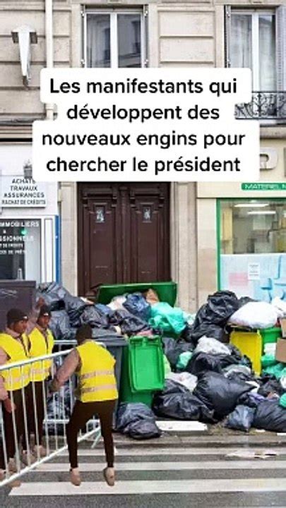 Les manifestants qui développent de nouveaux engins avec les poubelles