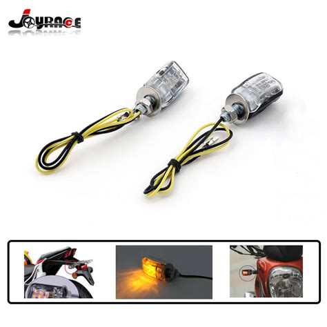 Motorcycle LED Micro Mini Tiny Small Indicators Turn Signals Amber Lights for Honda Yamaha ...