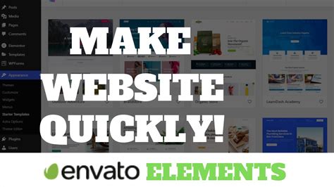 How To Make A Website Quickly Using Envato Elements Envato Elements