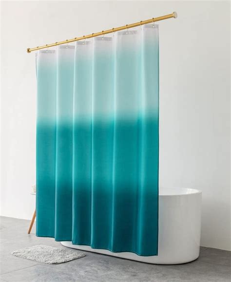 Teal Shower Curtains Ombre Shower Curtain Bathroom Curtains Blue