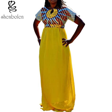 2016 Autumn Summer African Dresses For Women Ankara Clothing Chiffon