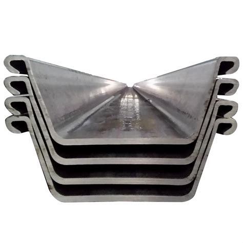 Steel Sheet Pile Hot Rolled U Z Type Steel Sheet Piling Pile For Construction U Z Profile