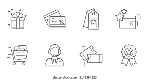 Loyalty Program Icons Set Loyalty Program Stock Vector Royalty Free