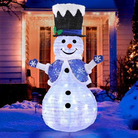 Snowman Outdoor Christmas Decorations，42 Inch Collapsible