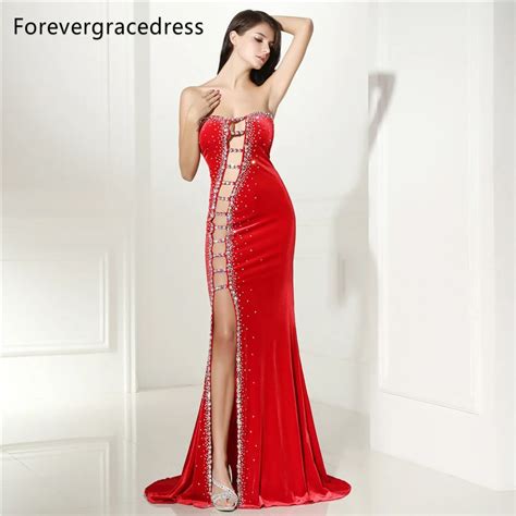 Forevergracedress Sexy Prom Dress New Arrival Beaded Crystals Long