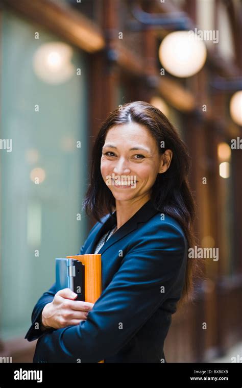 Portrait Of Cheerful Businesswoman Stock Photo Alamy