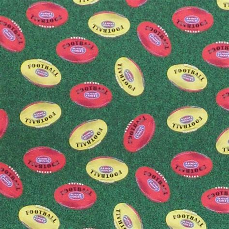 Quilting Patchwork Sewing Fabric Afl Football 50x55cm Fq Etsy