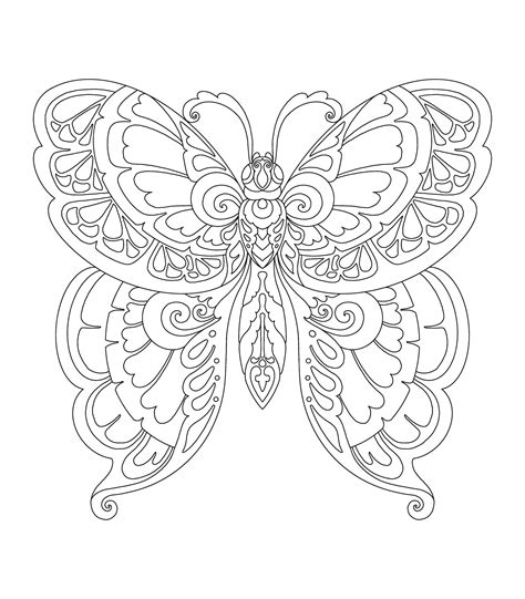 Butterfly Mandala Coloring Pages Printable