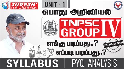 Tnpsc Group Iv General Science Syllabus Pyq Analysis Only