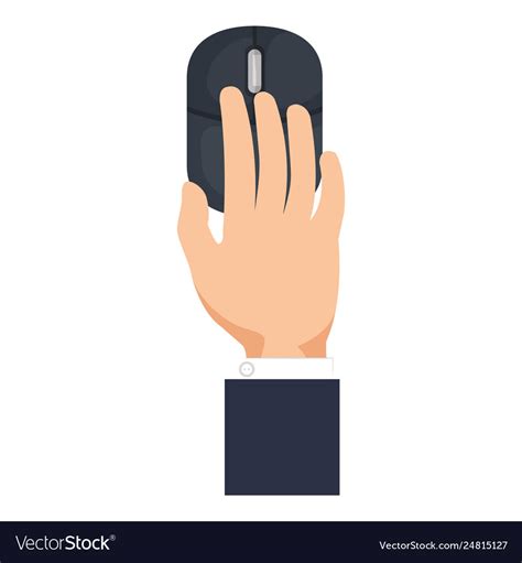 Hand Using Computer Mouse Royalty Free Vector Image