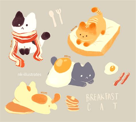 Cute Cat Food Drawings - Cat Mania