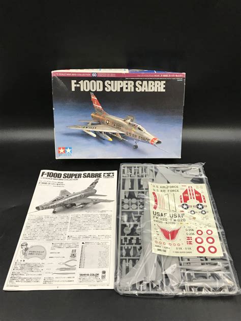 【傷や汚れあり】0407 01 未組立 タミヤ F 100d スーパーセイバー Super Sabre ウォーバードコレクション No60