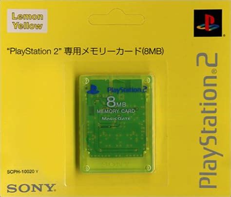 Amazon Playstation 2 専用メモリーカード 8mb レモン・イエロー メモリ・ハードドライブ