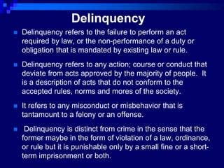 JUVENILE DELINQUENCY CAUSES AND STRUCTURE (Maridel Miralles).ppt