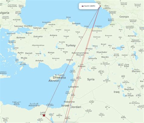 All Flight Routes From Sharm El Sheikh To Adler Sochi SSH To AER