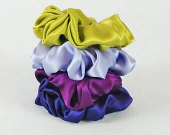 Pure Silk Hair Scrunchie Lilac Charmeuse Small Regular And Etsy