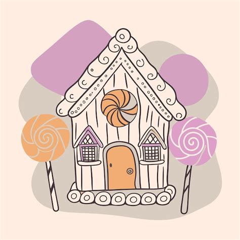 Premium Vector Gingerbread House Vector Illustration