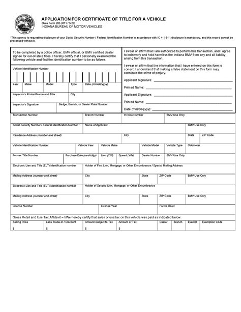 Free Indiana Bill Of Sale Forms Pdf Formspal