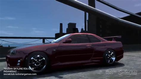 Gta Iv Niasan Skyline R34 Gt R Crash Testing Youtube